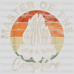 Master Of The Campfire - Vintage Camping Design - DTF heat transfer - transferlegend