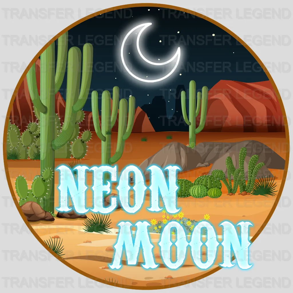 Neon Moon Desert DTF Transfer - transferlegend