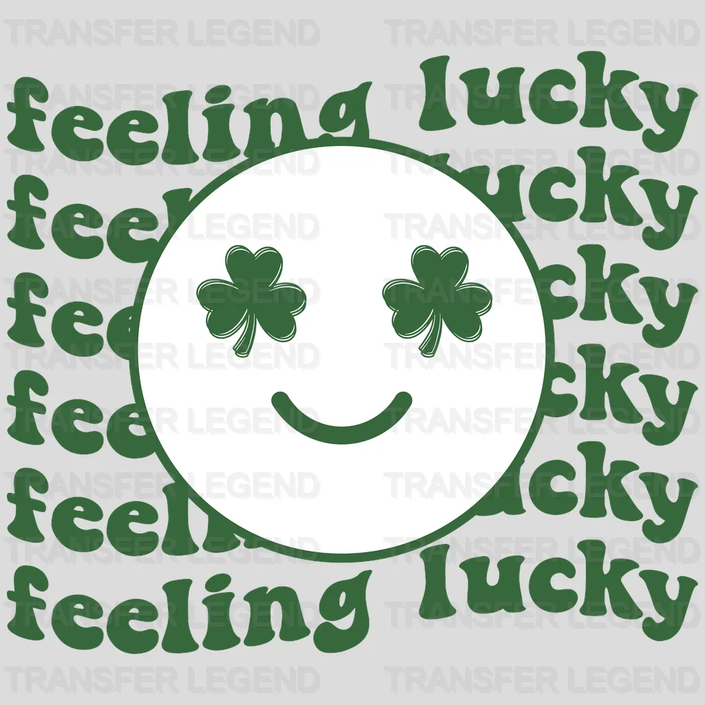 Smiley Feeling Lucky St. Patrick's Day Design - DTF heat transfer - transferlegend