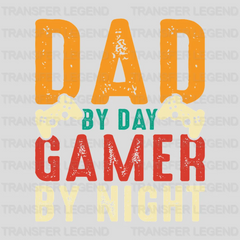 Dad By Day Gamer By Night Design - DTF heat transfer - transferlegend