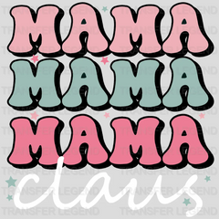 MAMA MAMA CLAUS, Christmas Design, Dtf Heat Transfer - transferlegend