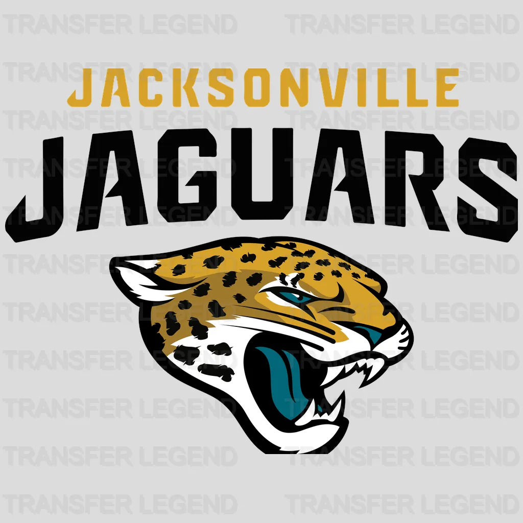 Jacksonville Jaguars Stacked City Wordmark NFL Design - DTF Heat Transfer