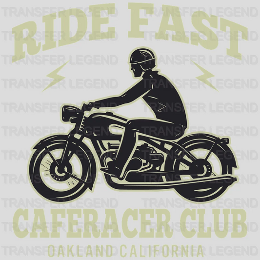 Ride fast Caferacer Club - Motocycle Design DTF Heat Transfer - transferlegend