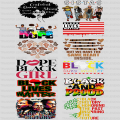 Black History Month-BLM Premade Gang sheet - 12 PCS 10 INCH - transferlegend