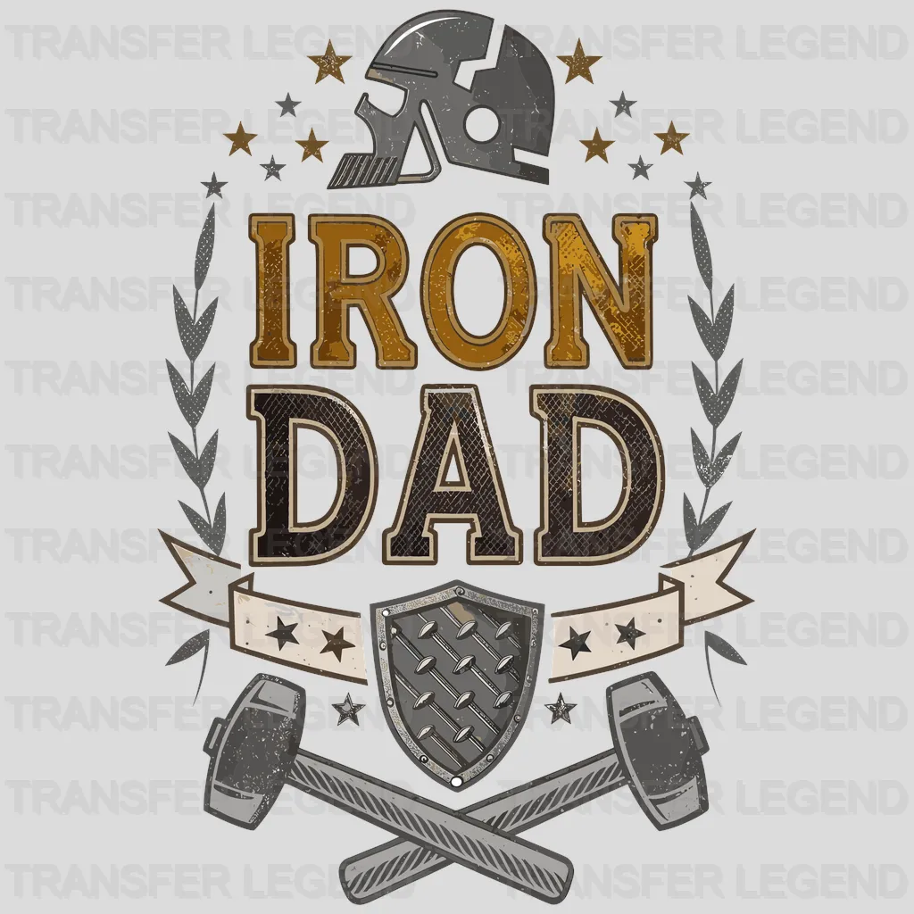 Iron Dad Fathers Day Design - DTF Heat Transfers - transferlegend