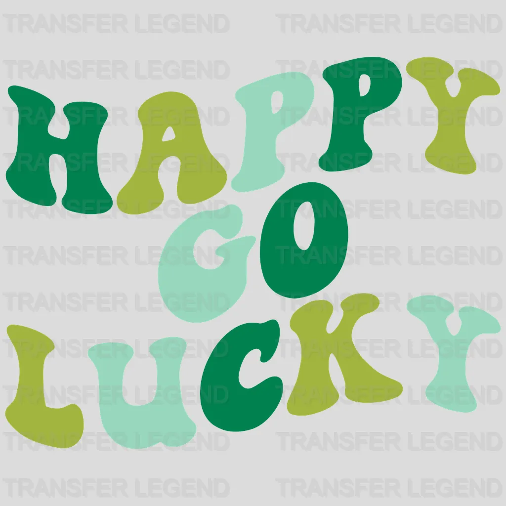 Happy Go Lucky St. Patrick's Day Design - DTF heat transfer - transferlegend