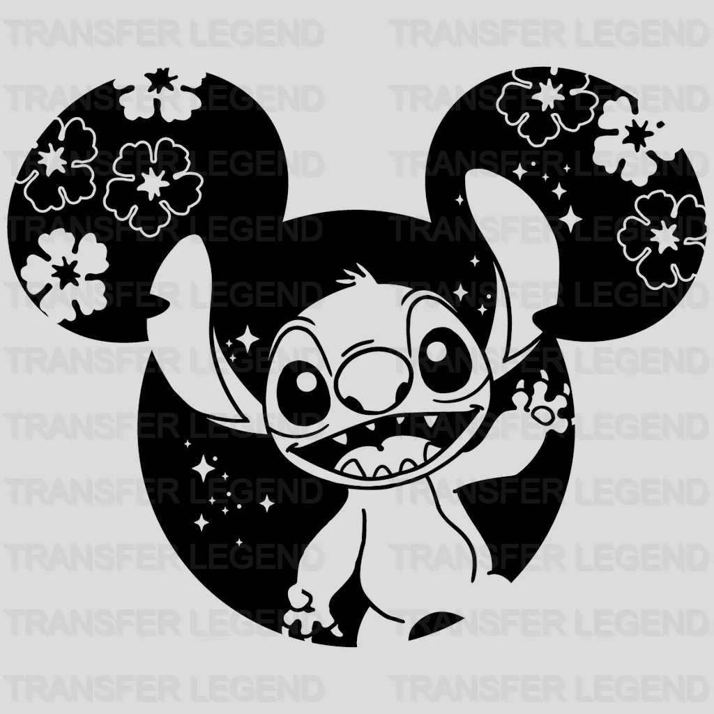 Stitch Disney Ears Design - DTF heat transfer - transferlegend