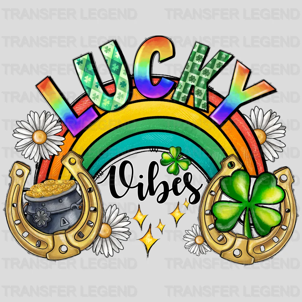 Lucky Vibes St. Patrick's Day Design - DTF heat transfer - transferlegend