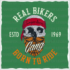 Real Bikers Gang Born To Ride Clasic Car Designs - DTF Heat Transfer - transferlegend