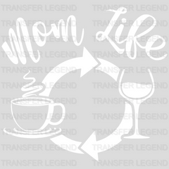 MomLife Wine Coffee Repeat - Mothers Day - Wine Lover - Coffee Lover  Design - DTF heat transfer - transferlegend