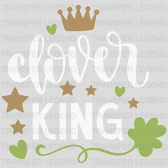 Clover King St. Patrick's Day Design - DTF heat transfer - transferlegend