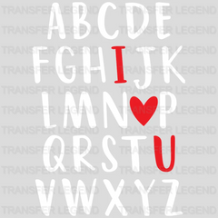 I Love You Valentine's Day Design - DTF heat transfer - transferlegend