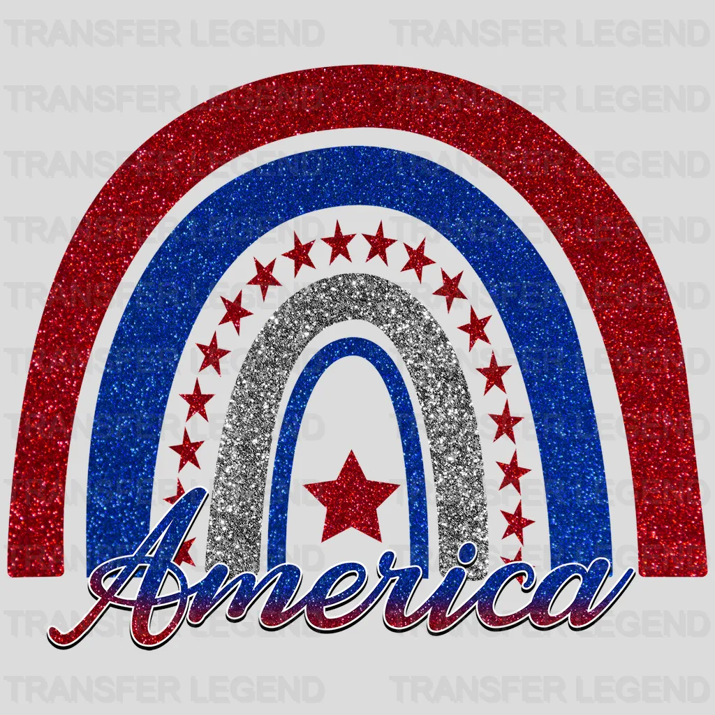 America Rainbow DTF Transfer - transferlegend