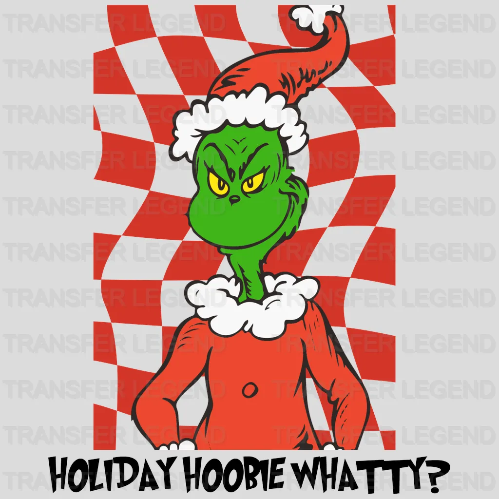 HOLIDAY HOOBIE WHATTY?, Christmas Design, Dtf Heat Transfer - transferlegend