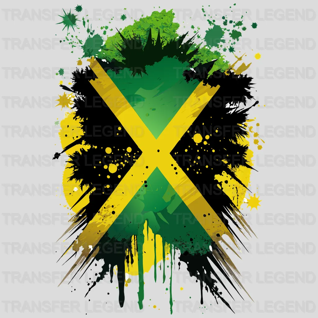 Jamaica Flag Design - DTF Heat Transfer - transferlegend