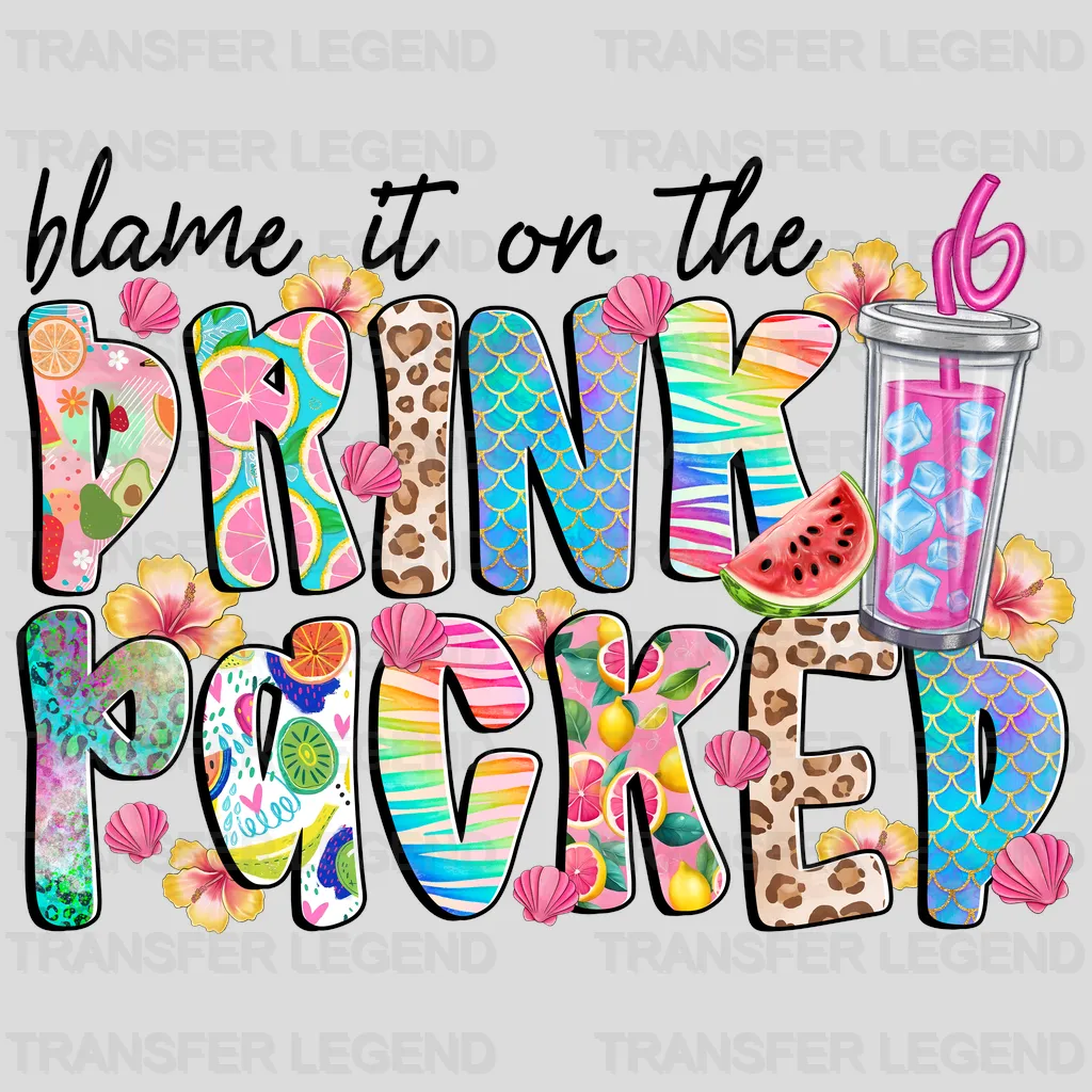 Drink Packed Summer Design - DTF Heat Transfers - transferlegend
