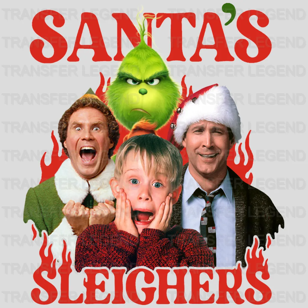 SANTA'S SLEIGHERS Christmas Design - DTF heat transfer - transferlegend