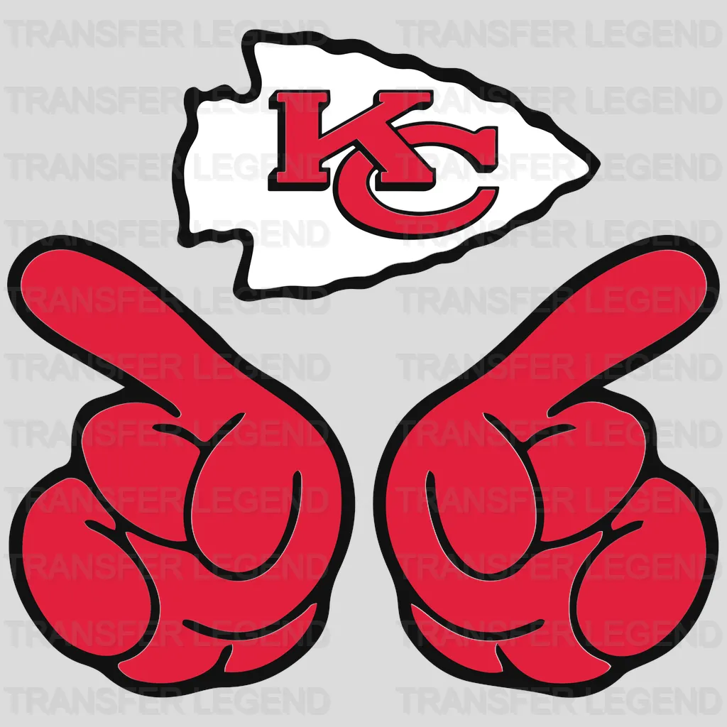 Kansas City Chiefs Floral Sugar‑Skull Emblem NFL Design - DTF Heat Transfer