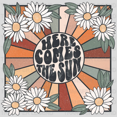 Here Comes The Sun Floral - Retro Summer - Beach Vacation  Design - DTF heat transfer - transferlegend