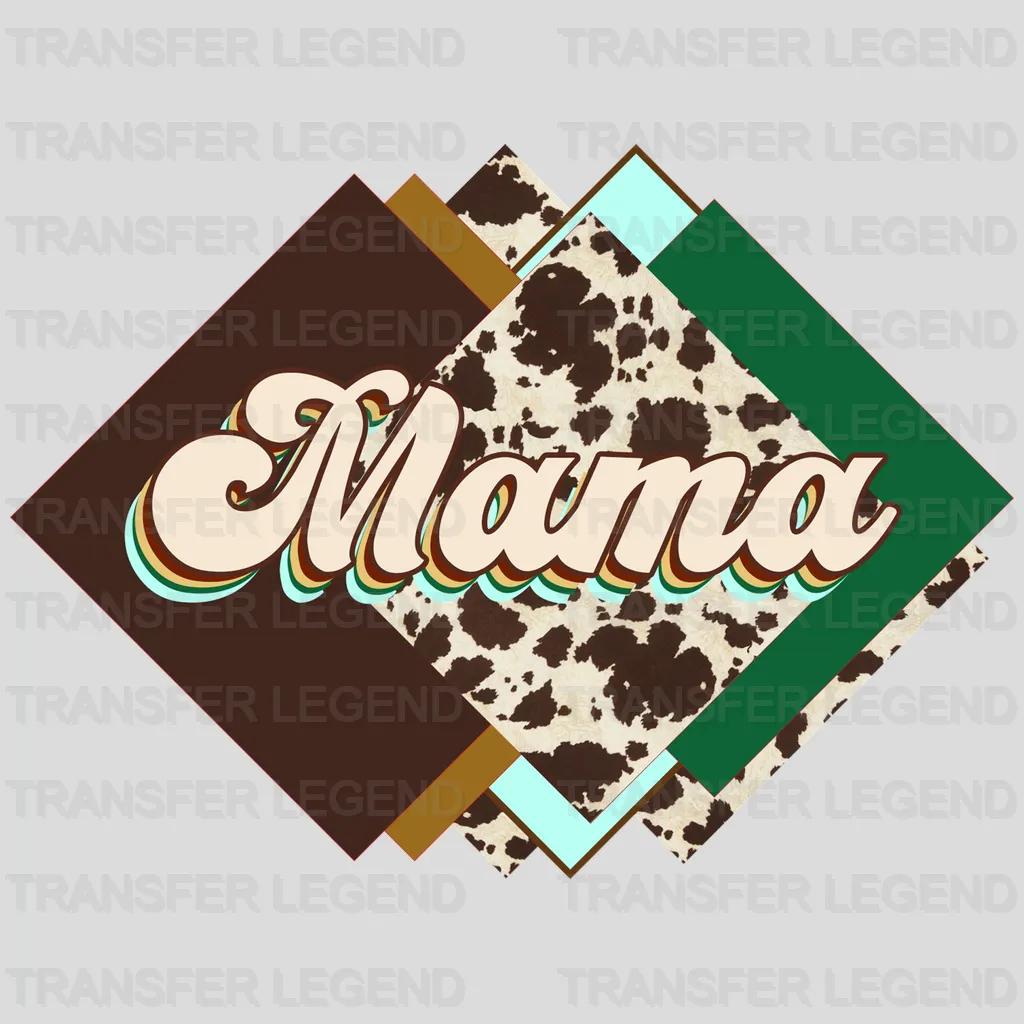 Mama Cow Pattern  DTF Transfer - transferlegend