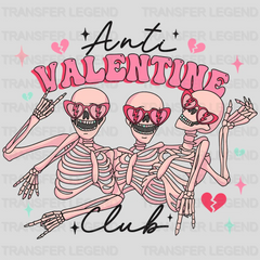 Anti Valentine Club Valentine's Day Design - DTF heat transfer - transferlegend