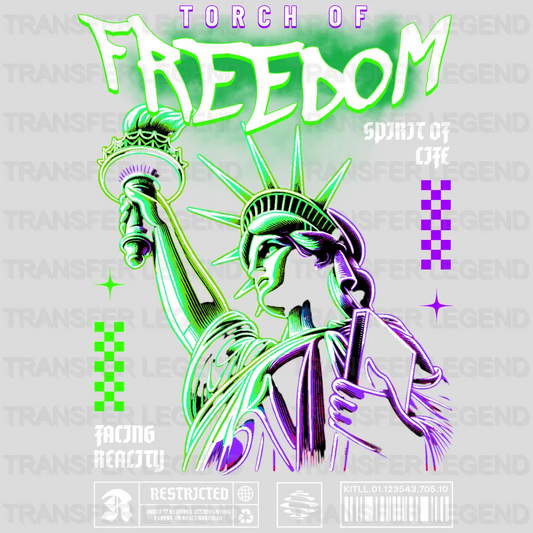 Torch Of Freedom Streetwear Design - DTF Heat Transfer - transferlegend