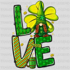 St. Patricks Day Love Gnome Design - DTF heat transfer - transferlegend