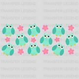 Owls And Flowers UV DTF Transfer Cup Wrap UV DTF Sticker - transferlegend