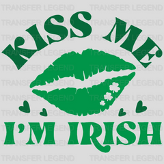 Kiss Me I'm Irish St. Patrick's Day Design - DTF heat transfer - transferlegend