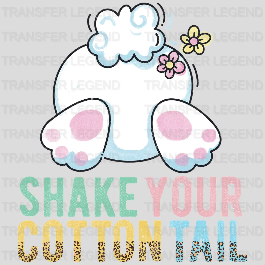 Shake Your Cotton Tail Easter Bunny Design - DTF heat transfer - transferlegend