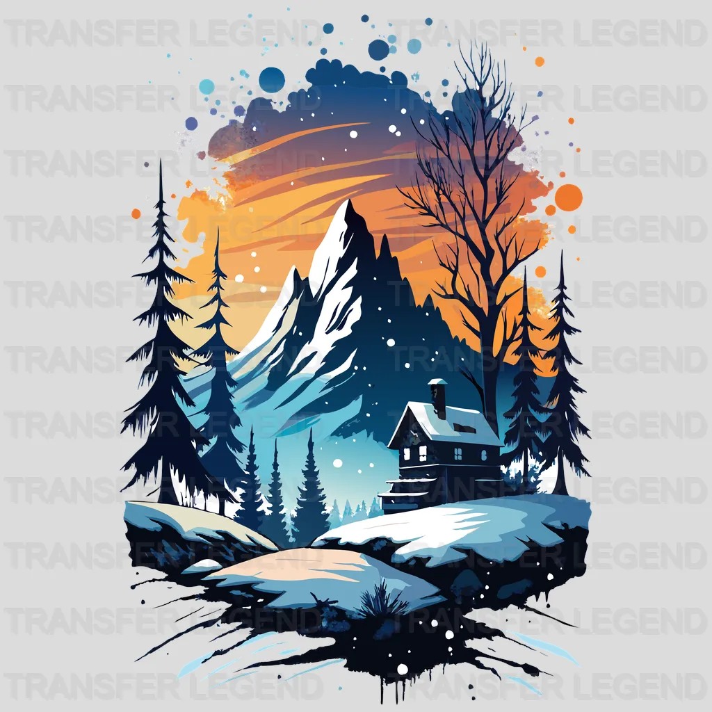 Nights In The Mountains Winter Design - DTF Heat Transfers - transferlegend