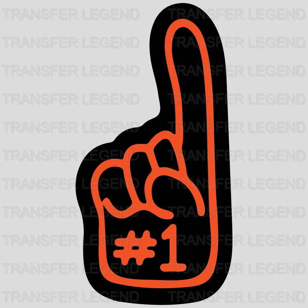 Cincinnati Bengals #1 Foam Finger NFL Design - DTF Heat Transfer