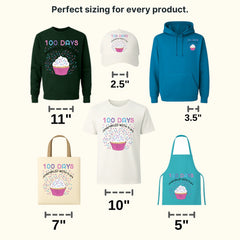 100 Days Sprinkled With Fun Cupcake School Design - DTF heat transfer - transferlegend