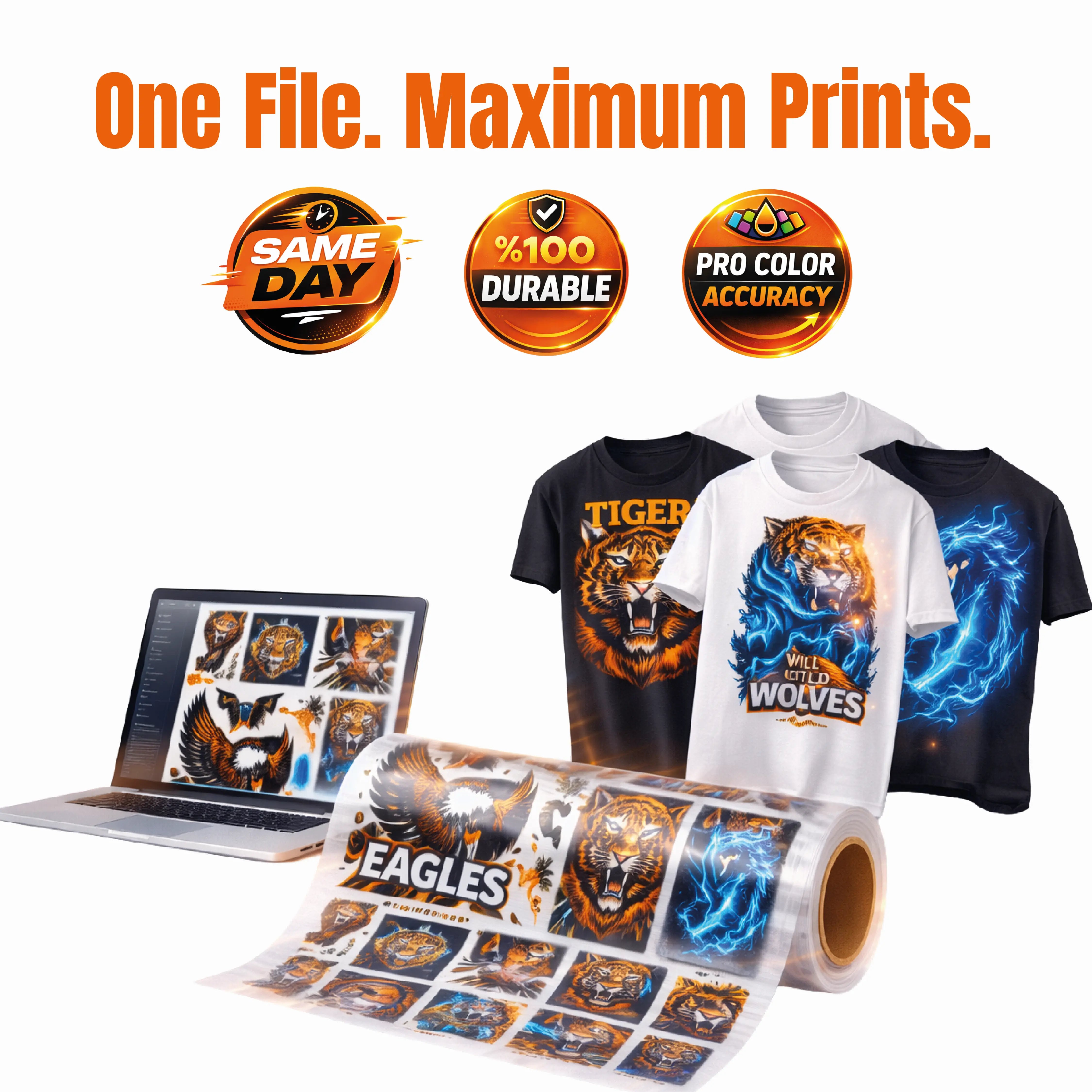 Upload Ready-to-Print DTF Gang Sheet