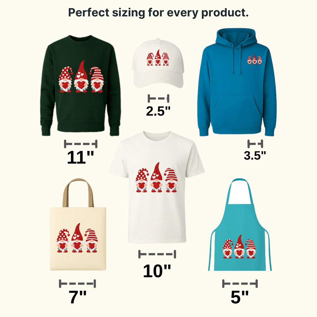 Valentine's Day Gnomes Design - DTF heat transfer - transferlegend